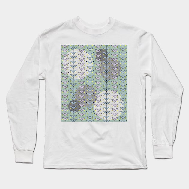 Gull Wing_GreyGreen Long Sleeve T-Shirt by Pamelandia